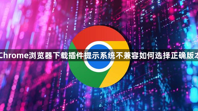 Chrome浏览器下载插件提示系统不兼容如何选择正确版本1