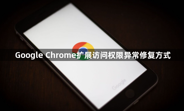 Google Chrome扩展访问权限异常修复方式1