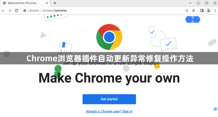 Chrome浏览器插件自动更新异常修复操作方法1