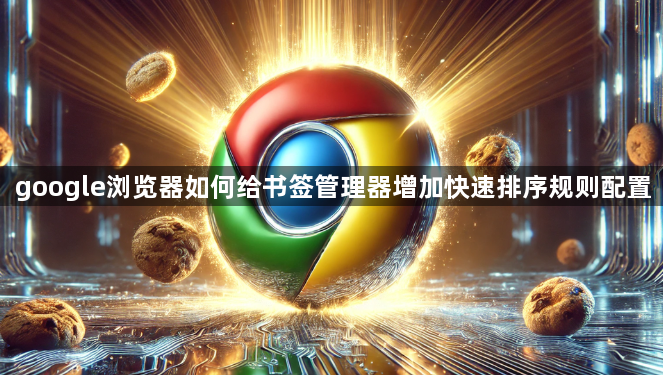 google浏览器如何给书签管理器增加快速排序规则配置1