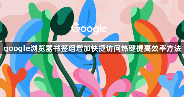 google浏览器书签组增加快捷访问热键提高效率方法1