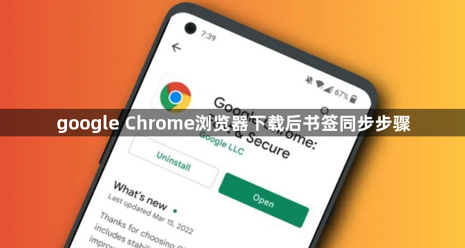 google Chrome浏览器下载后书签同步步骤1