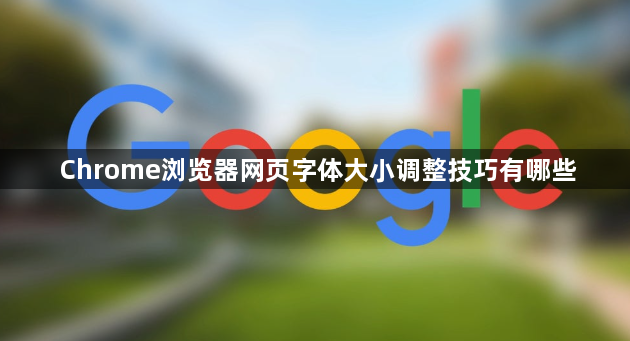 Chrome浏览器网页字体大小调整技巧有哪些1