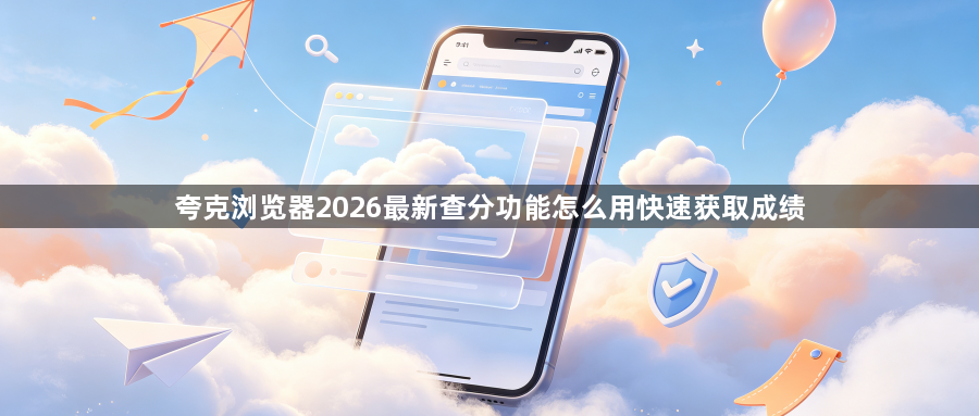 夸克浏览器2026最新查分功能怎么用快速获取成绩1