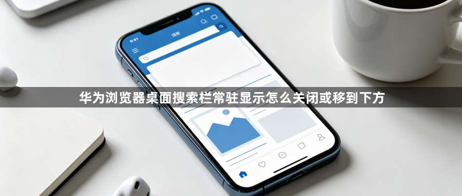 华为浏览器桌面搜索栏常驻显示怎么关闭或移到下方1