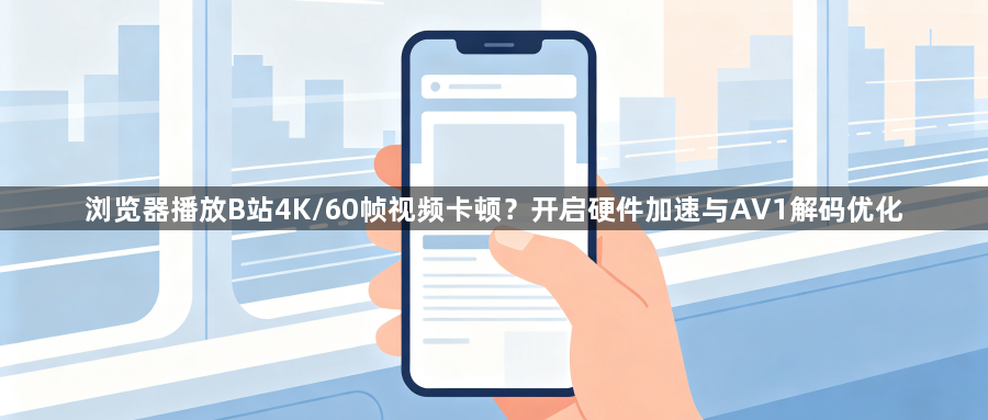 浏览器播放B站4K/60帧视频卡顿？开启硬件加速与AV1解码优化1