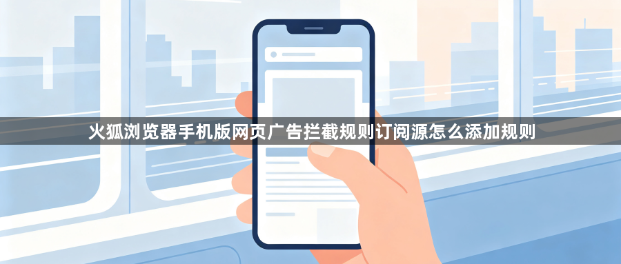 火狐浏览器手机版网页广告拦截规则订阅源怎么添加规则1