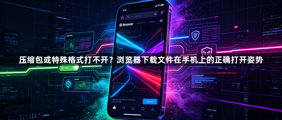 压缩包或特殊格式打不开？浏览器下载文件在手机上的正确打开姿势1