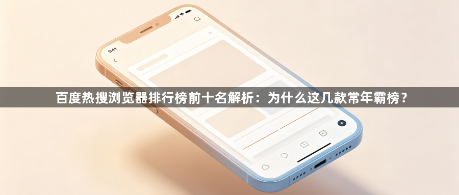 百度热搜浏览器排行榜前十名解析:为什么这几款常年霸榜?1
