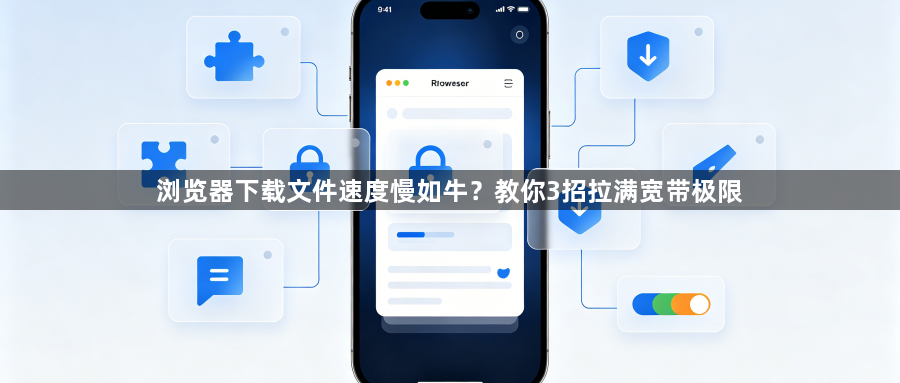 浏览器下载文件速度慢如牛?教你3招拉满宽带极限1
