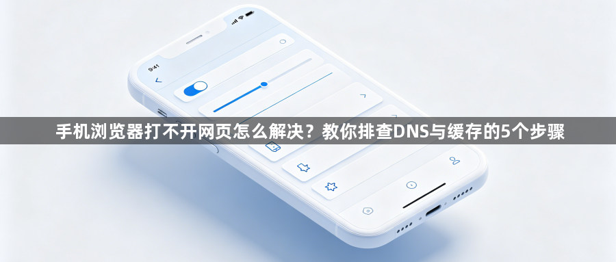 手机浏览器打不开网页怎么解决？教你排查DNS与缓存的5个步骤1