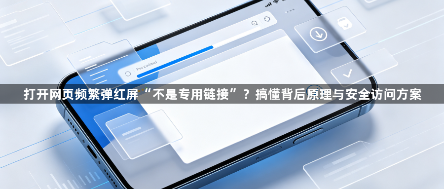 打开网页频繁弹红屏“不是专用链接”?搞懂背后原理与安全访问方案1