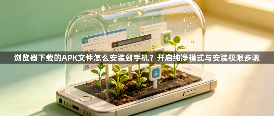 浏览器下载的APK文件怎么安装到手机？开启纯净模式与安装权限步骤1