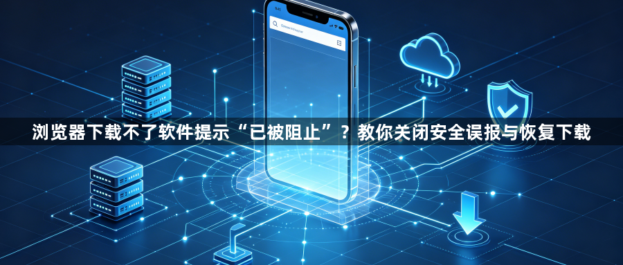 浏览器下载不了软件提示“已被阻止”？教你关闭安全误报与恢复下载1